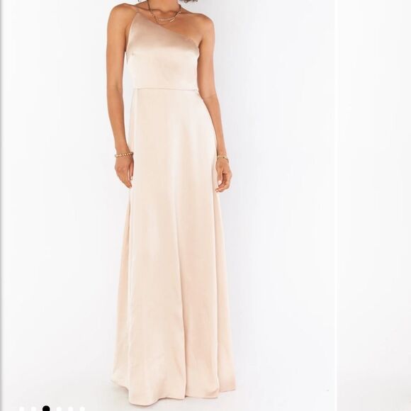Show Me Your Mumu Shannon One Shoulder Dress Show me the Ring Crisp L Nwt - Picture 3 of 7